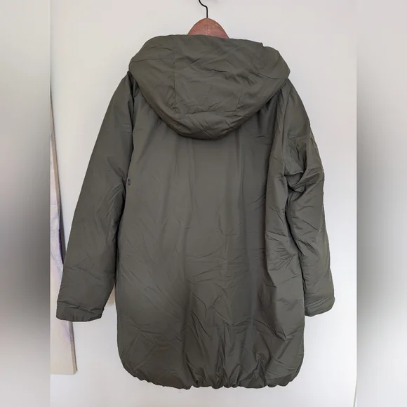 Kit + Ace Olive Green Hooded Puffer Coat M/L - Picture 4 of 7